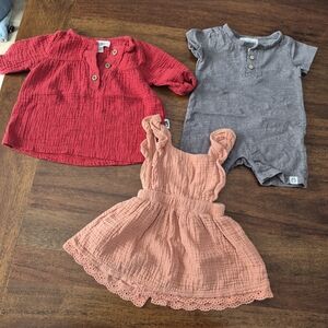 Rabbit Bear Organics Girls Summer 0-3 Bundle